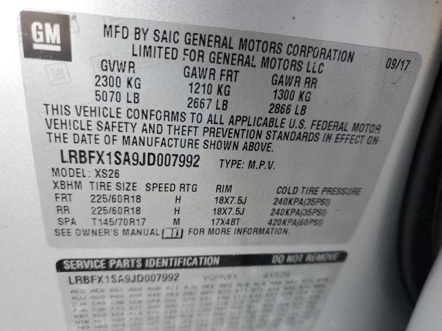 2018 BUICK ENVISION E - LRBFX1SA9JD007992