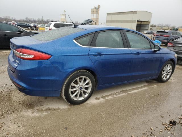 FORD FUSION SE 2017 blue  Gasoline 3FA6P0HD3HR274307 photo #4