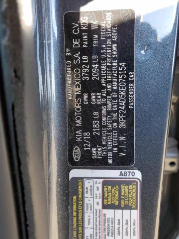 2019 KIA FORTE FE - 3KPF24AD5KE075154