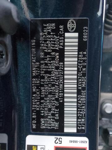 2019 TOYOTA CAMRY L - 4T1B11HK2KU727228