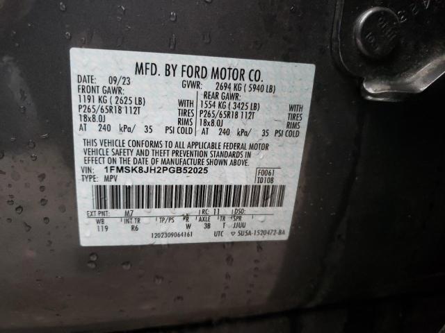 2023 FORD EXPLORER T - 1FMSK8JH2PGB52025