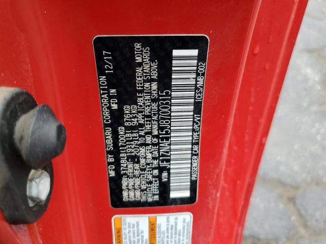 2018 TOYOTA 86 GT JF1ZNAE15J8700315