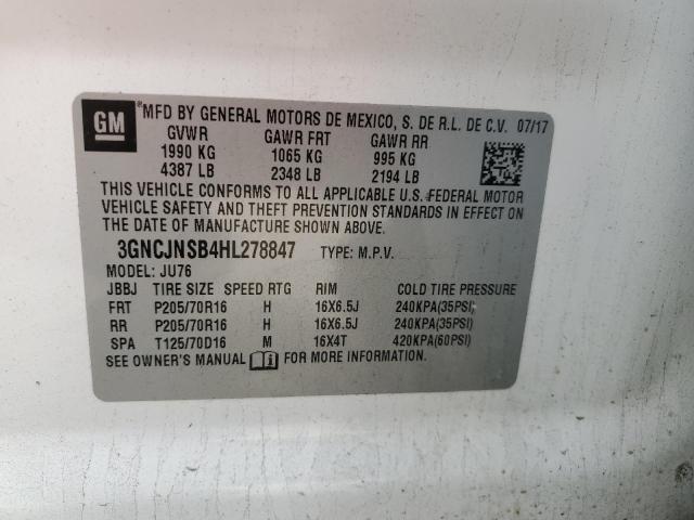 2017 CHEVROLET TRAX LS - 3GNCJNSB4HL278847