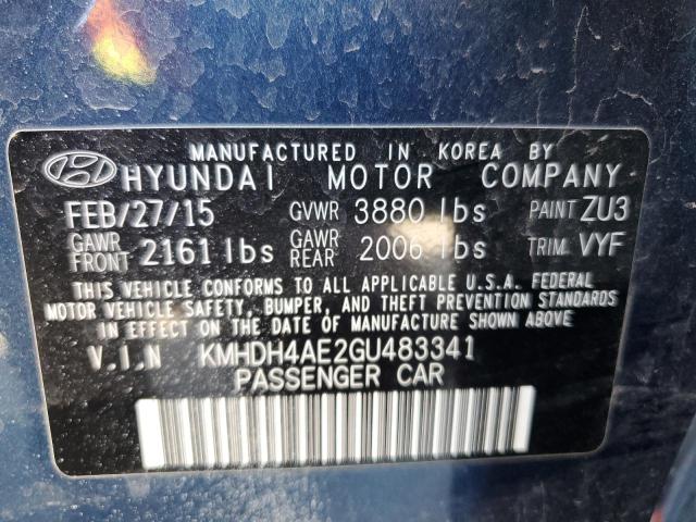2016 HYUNDAI ELANTRA SE - KMHDH4AE2GU483341