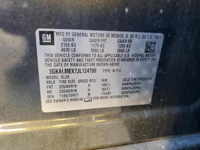 2018 GMC TERRAIN SL - 3GKALMEX7JL124798