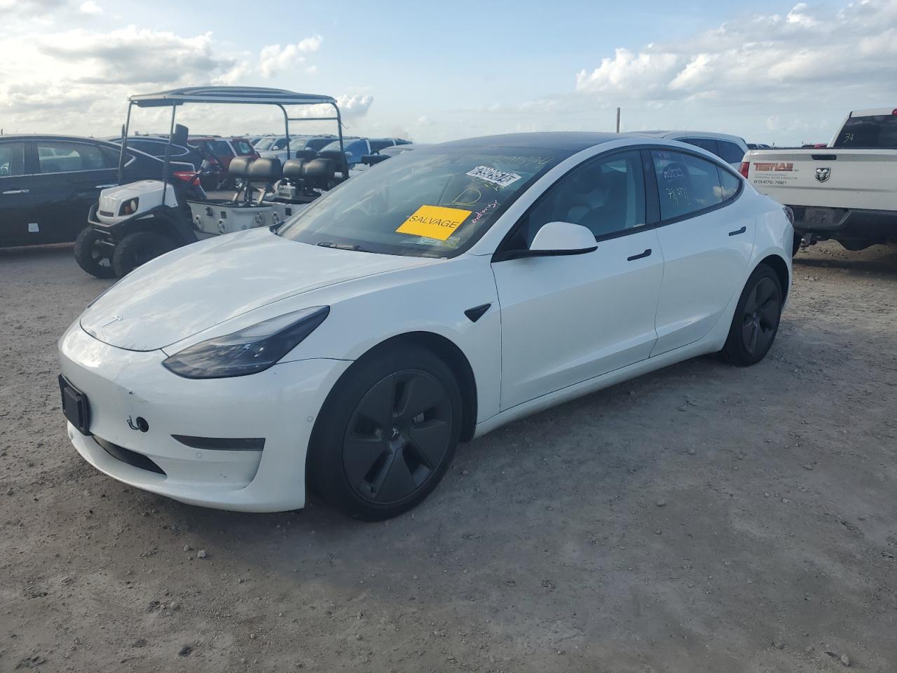 Lot #2991401842 2022 TESLA MODEL 3