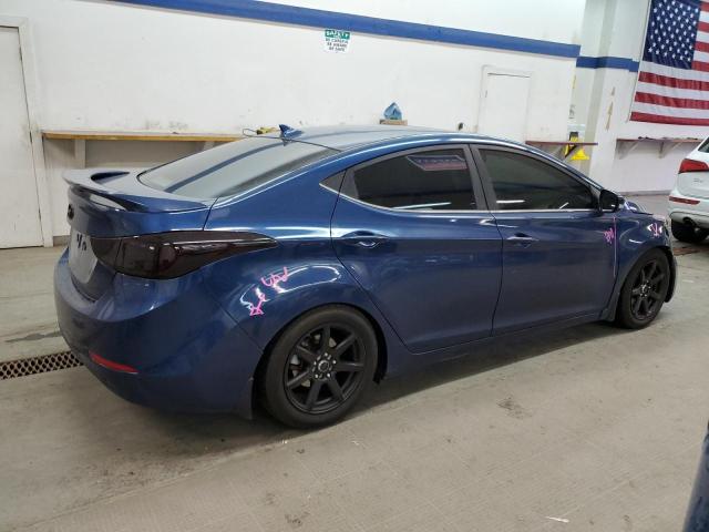 HYUNDAI ELANTRA SE 2016 blue sedan 4d gas KMHDH4AE8GU484462 photo #4