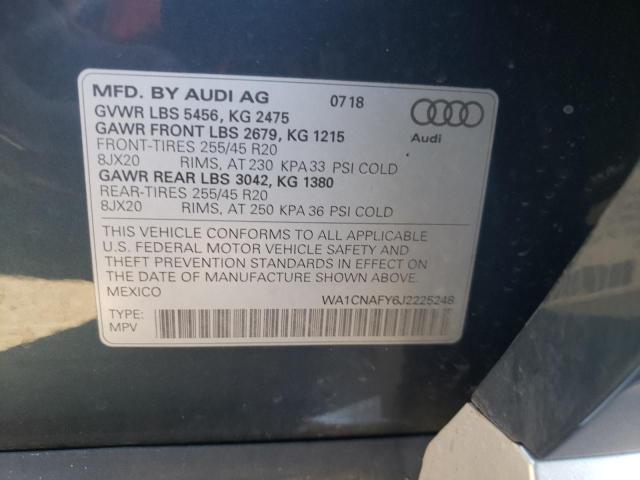2018 AUDI Q5 PRESTIG WA1CNAFY6J2225248