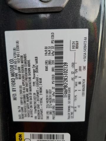 2019 FORD MUSTANG GT - 1FA6P8CF2K5102139