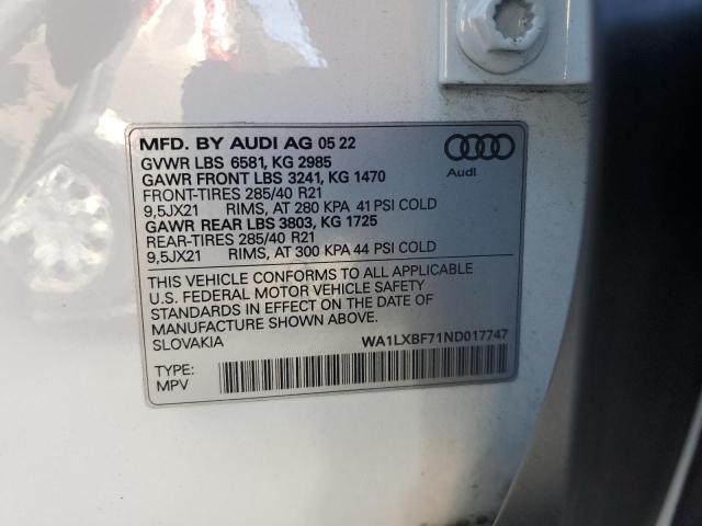 VIN WA1LXBF71ND017747 2022 AUDI Q7 no.13