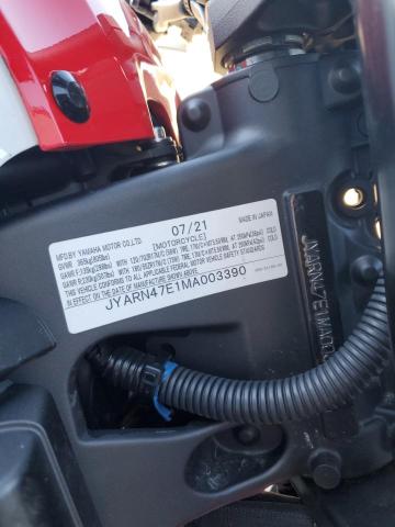 2021 YAMAHA XSR900 JYARN47E1MA003390