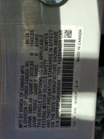 2024 HONDA CIVIC SPOR - 2HGFE2F52RH590464
