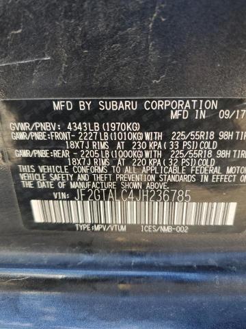 2018 SUBARU CROSSTREK - JF2GTALC4JH236785