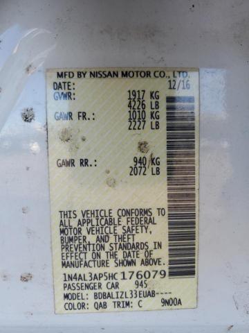 2017 NISSAN ALTIMA 2.5 - 1N4AL3AP5HC176079