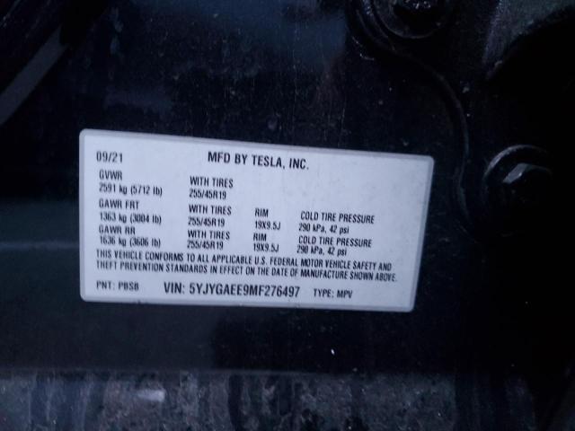 2021 TESLA MODEL Y - 5YJYGAEE9MF276497