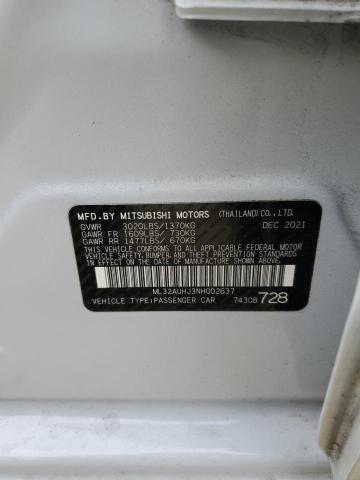 2022 MITSUBISHI MIRAGE ES - ML32AUHJ3NH002637
