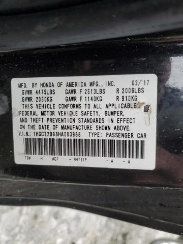 2017 HONDA ACCORD EXL - 1HGCT2B98HA003988
