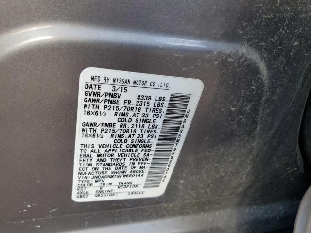 2015 NISSAN ROGUE SELE - JN8AS5MT9FW660144