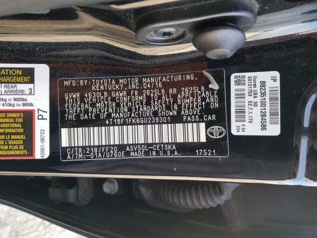 VIN 4T1BF1FK6GU239301 2016 TOYOTA CAMRY no.12