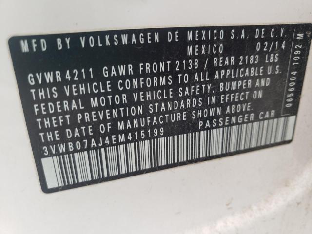 VIN 3VWB07AJ4EM415199 2014 VOLKSWAGEN JETTA no.12