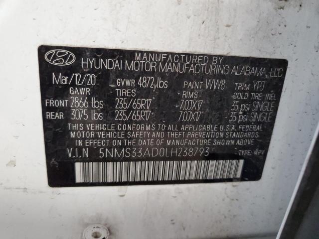 2020 HYUNDAI SANTA FE S - 5NMS33AD0LH238793