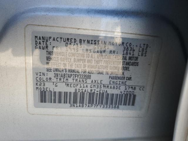 2015 NISSAN SENTRA S - 3N1AB7AP7FY333588