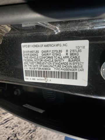 2019 ACURA TLX - 19UUB1F38KA006534