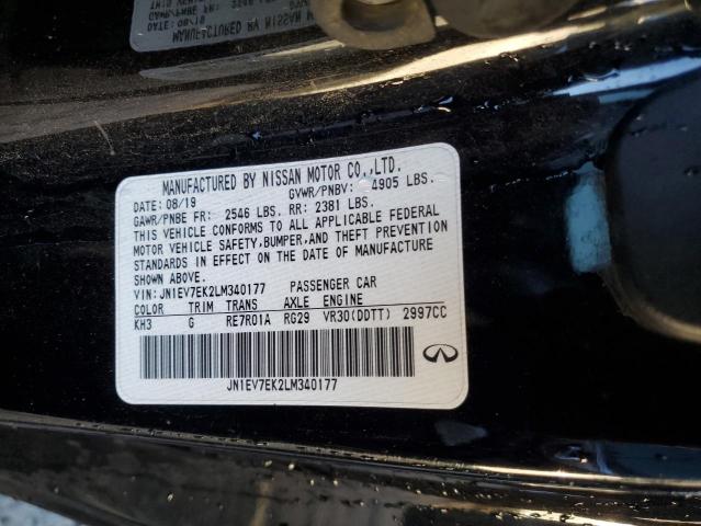 2020 INFINITI Q60 PURE JN1EV7EK2LM340177