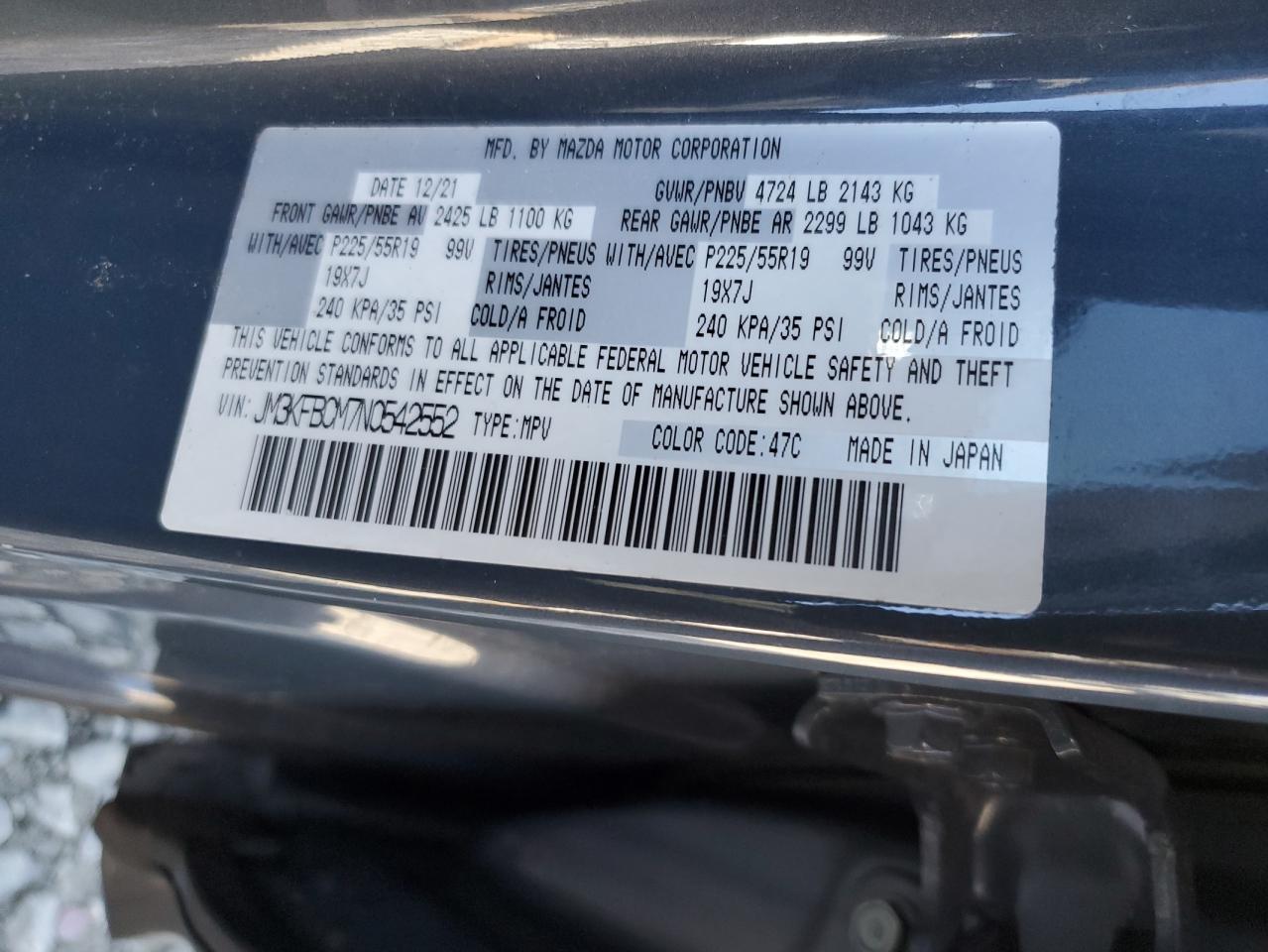 Lot #3033367804 2022 MAZDA CX-5 PREFE