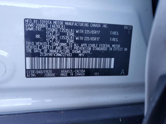 2022 TOYOTA RAV4 LE - 2T3H1RFV3NW227483
