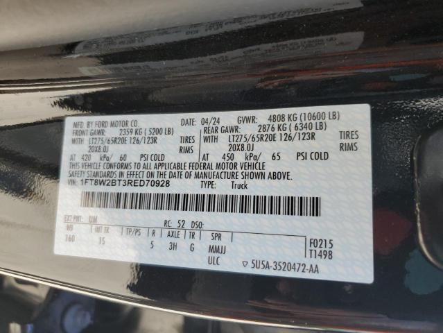 2024 FORD F250 SUPER - 1FT8W2BT3RED70928