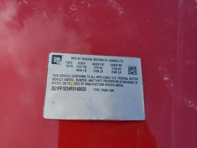 2015 CHEVROLET CAMARO LT - 2G1FF1E34F9149603