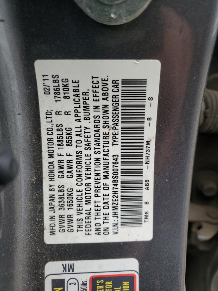 Lot #2969970023 2011 HONDA INSIGHT EX