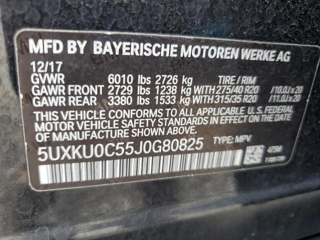 VIN 5UXKU0C55J0G80825 2018 BMW X6 no.13