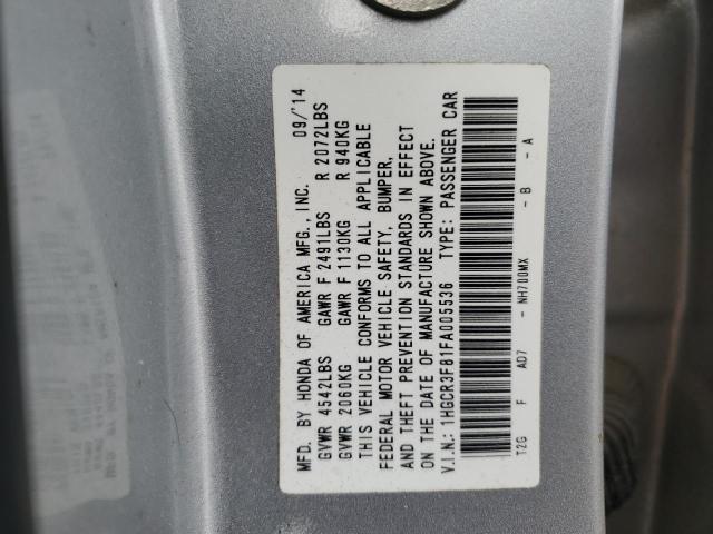 2015 HONDA ACCORD EXL - 1HGCR3F81FA005536