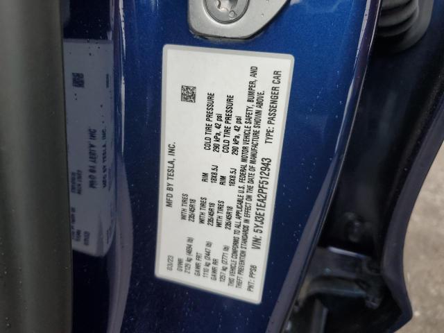 2023 TESLA MODEL 3 - 5YJ3E1EA2PF512943
