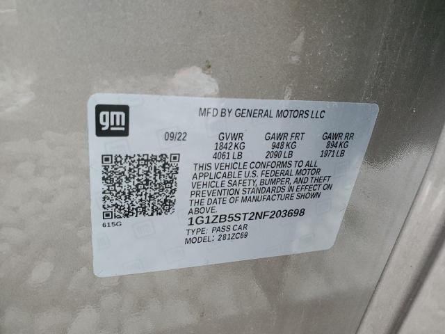 2022 CHEVROLET MALIBU LS - 1G1ZB5ST2NF203698
