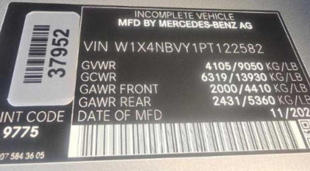 VIN W1X4NBVY1PT22582 2023 Mercedes-Benz Sprinter,... no.10