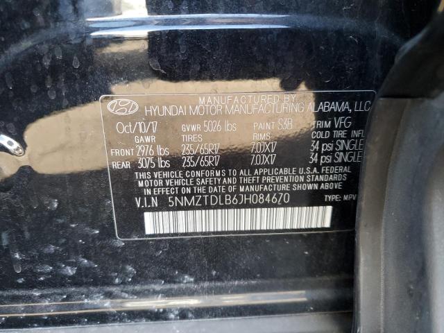 VIN 5NMZTDLB6JH084670 2018 HYUNDAI SANTA FE no.12