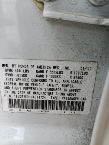 2017 ACURA ILX BASE W - 19UDE2F31HA014724