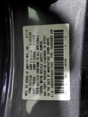 VIN 1HGCR2F54EA277609 2014 HONDA ACCORD no.12