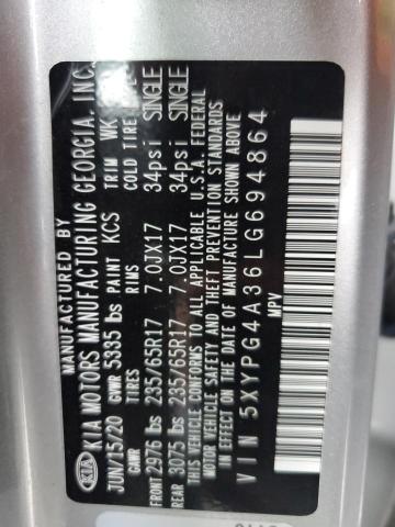 2020 KIA SORENTO L - 5XYPG4A36LG694864