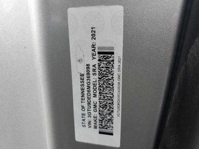 2021 GMC SIERRA K1500 SLT 3GTU9DED6MG369098