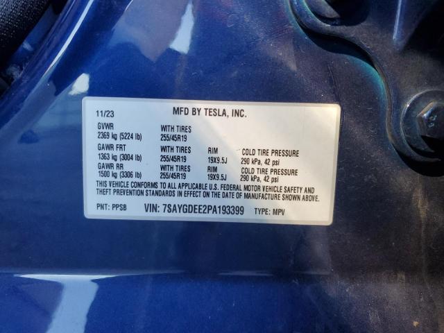 2023 TESLA MODEL Y - 7SAYGDEE2PA193399