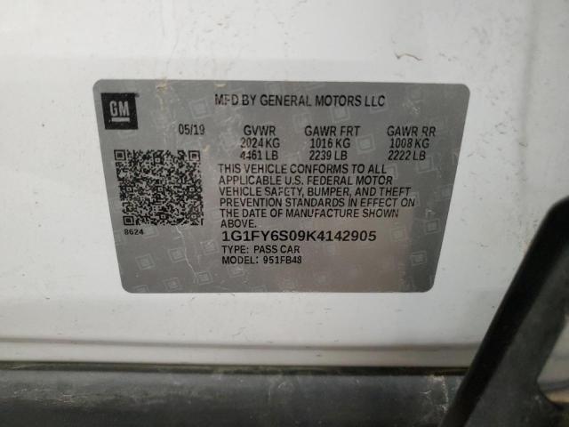 2019 CHEVROLET BOLT EV LT - 1G1FY6S09K4142905