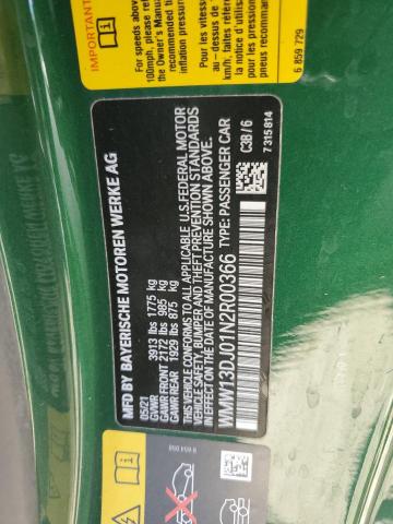 2022 MINI COOPER SE WMW13DJ01N2R00366
