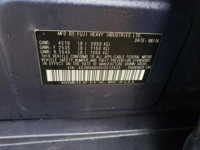 2017 SUBARU LEGACY 2.5 - 4S3BNAB6XH3013625