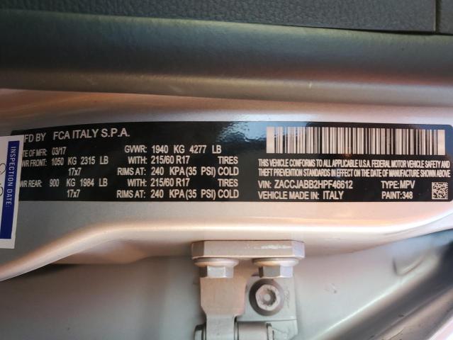 2017 JEEP RENEGADE L - ZACCJABB2HPF46612
