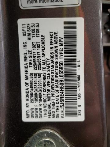 5J6RE4H50BL055950 2011 HONDA CRV