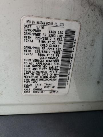 2016 NISSAN ROGUE S - JN8AT2MTXGW003396